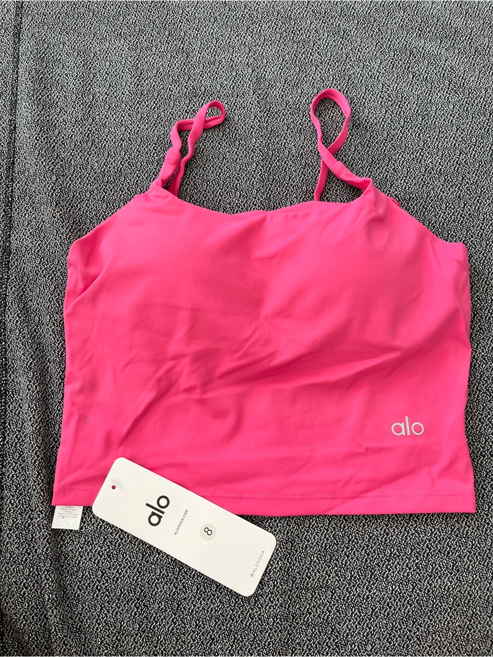 ALO Yoga Hot Pink Seamless Cropped Tank